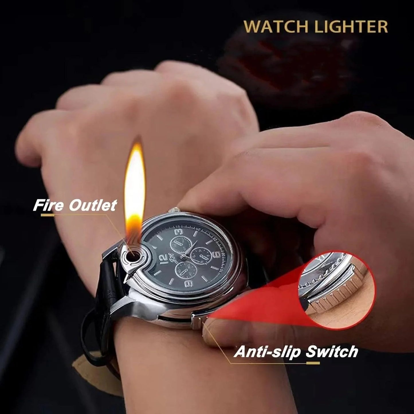 Wrist Watch Lighter - Stylish Inflatable Watch with Built-in Lighter Functionality