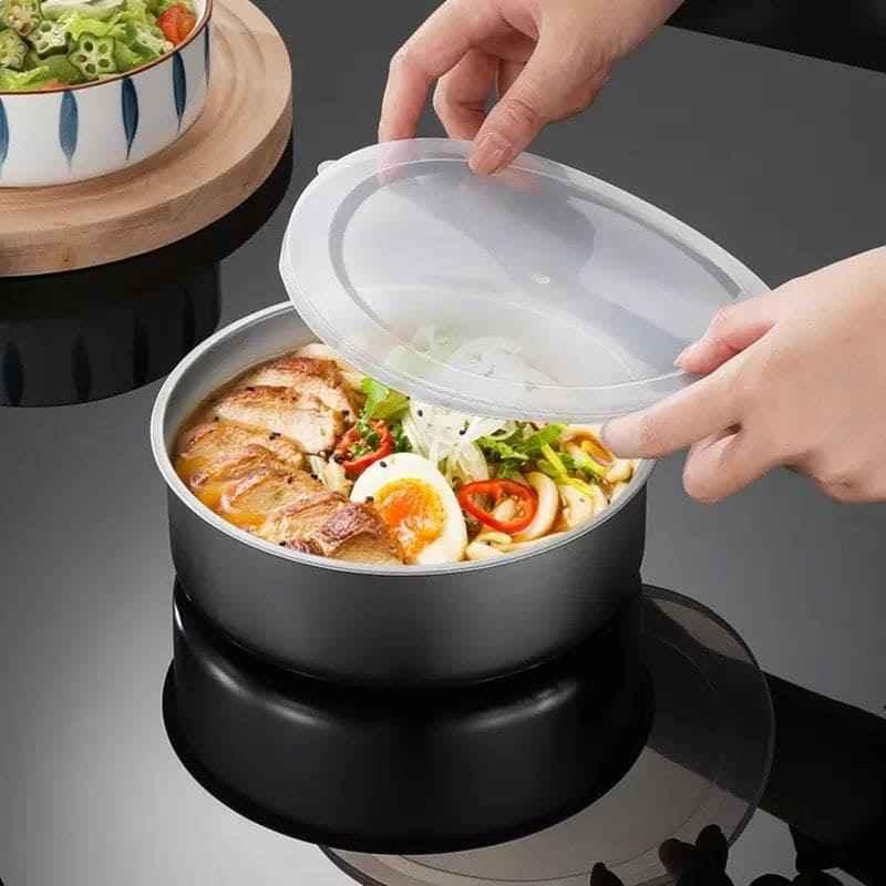 Stainless Steel Mixing Bowls Set - 5 Bowls with Lids