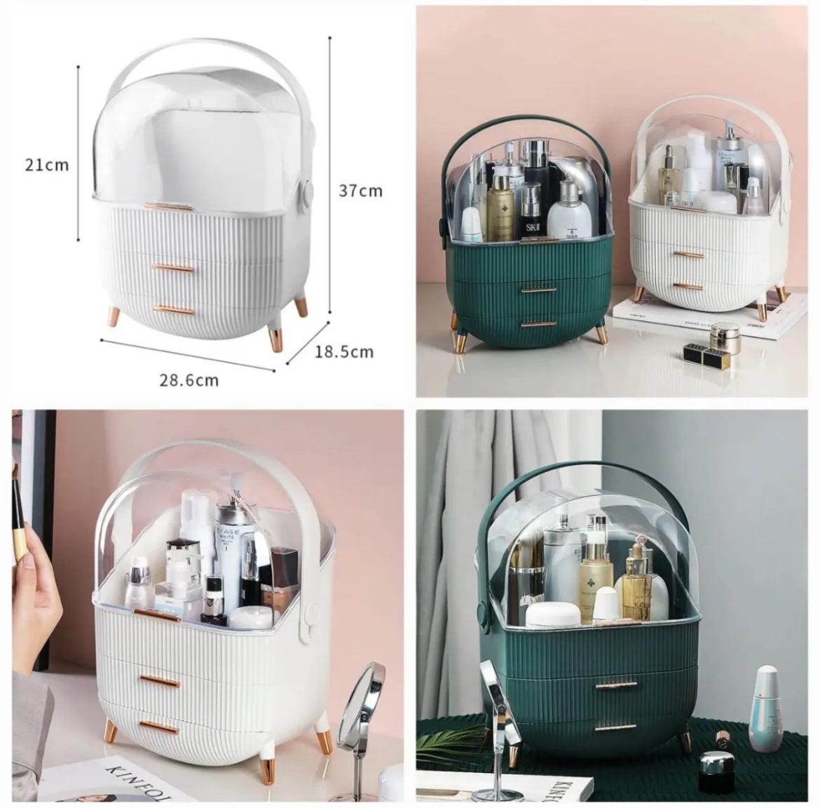 3-Layer Makeup Organizer for Efficient Desktop Storage and Display