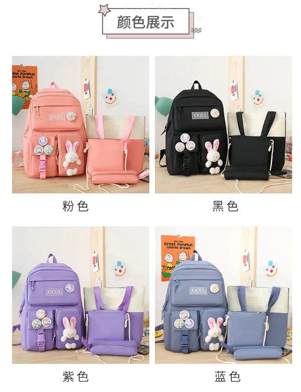 4pcs Bunny Bag Set - Cute and Functional Storage Solution for Kids