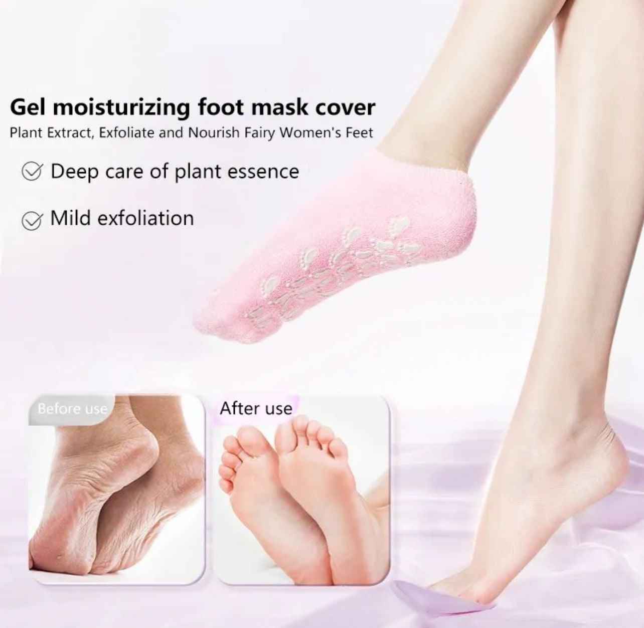 Reusable Heel Moisturizing Socks for Soft and Smooth Feet