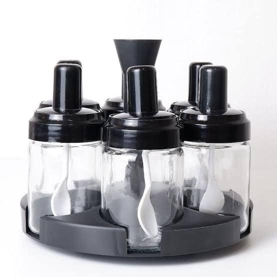 6 Pcs Rotating Spice Rack Organizer for Kitchen Storage