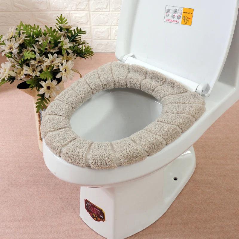 Washable Toilet Seat Cover for Easy Cleaning and Comfortable Stretching