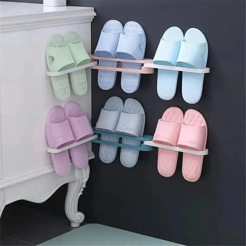 Wall Mounted Shoe Organizer and Towel Rack for Bathroom and Entryway