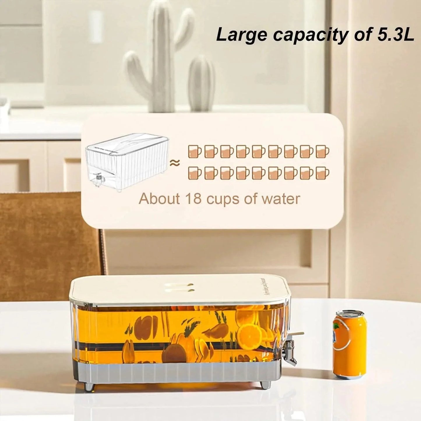 5.3 Litre Drink Container for Beverage Storage and Drinks