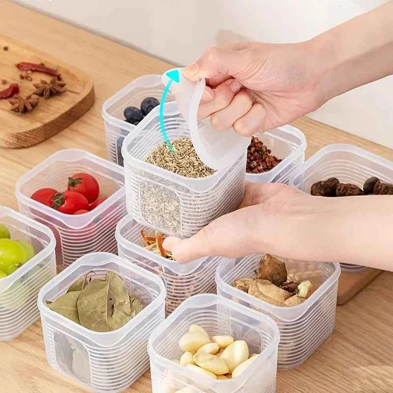 6 Grid Vegetable Storage Box for Kitchen Organization and Fresh Produce
