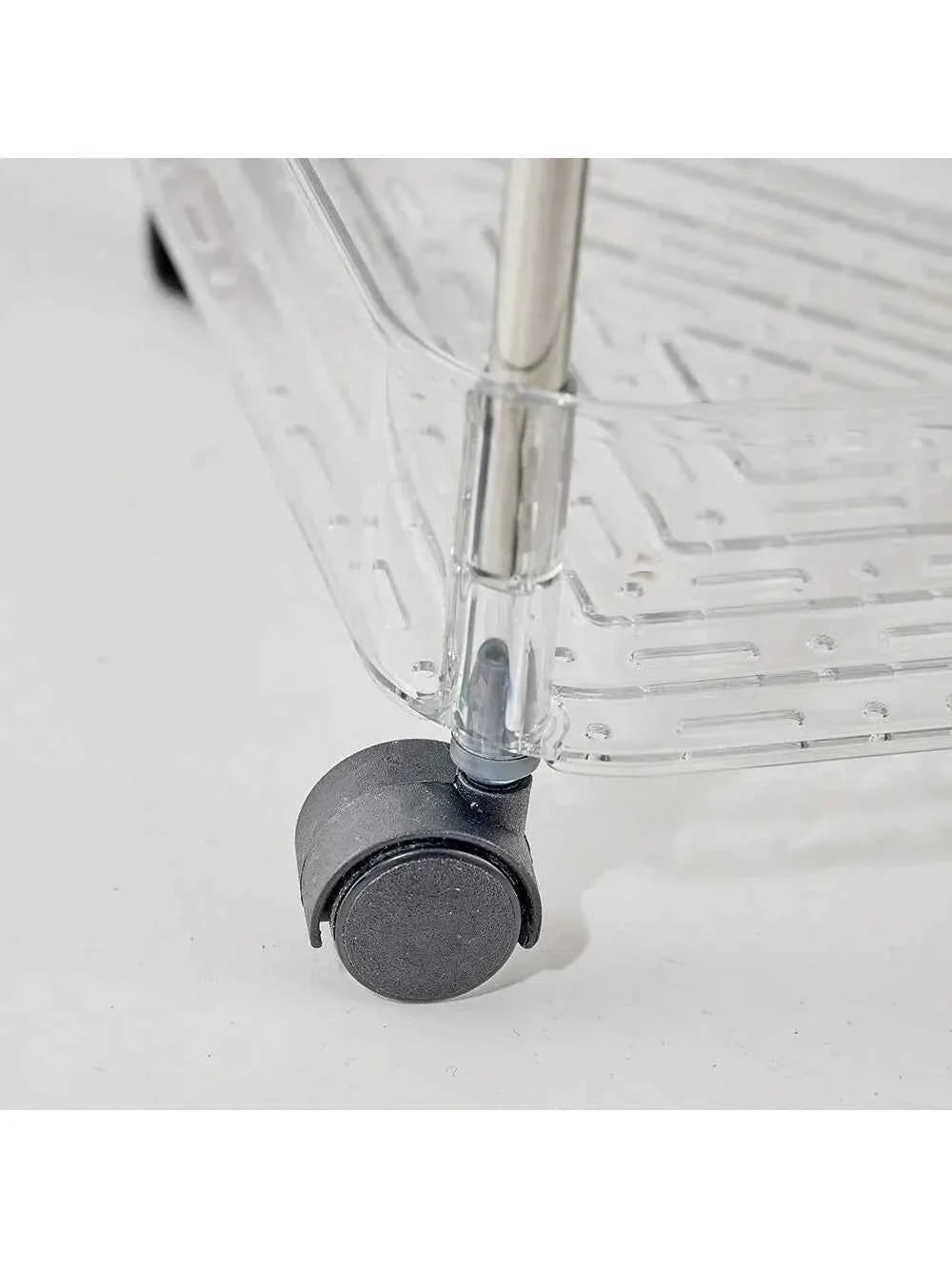 Acrylic Triangle Corner Trolley for Space-Saving Storage Solutions