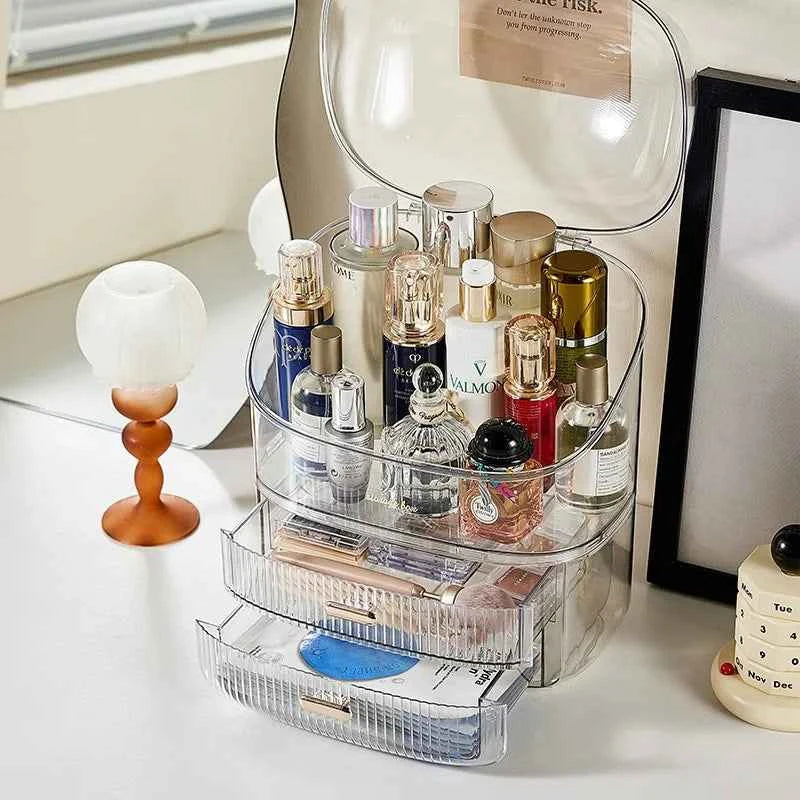 Transparent Makeup Organizer - Desk Makeup Organizer Box