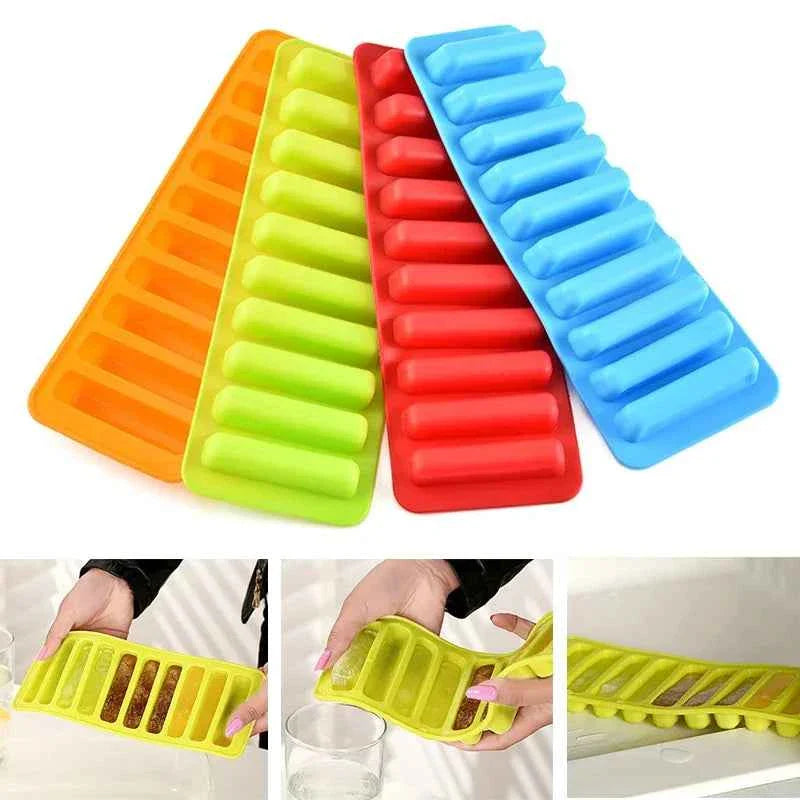 Silicone Ice Cube Tray for Perfectly Shaped Ice Cubes