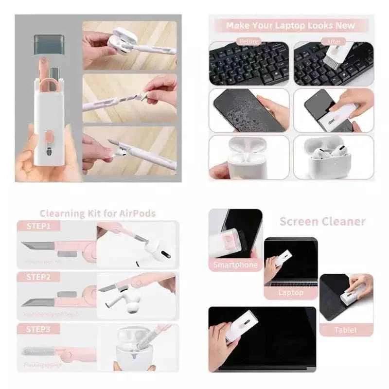 7 In 1 Cleaning Brush Set Multifunctional Phone Keyboard Cleaning Kit for Effective Cleaning