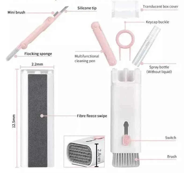 7 In 1 Cleaning Brush Set Multifunctional Phone Keyboard Cleaning Kit for Effective Cleaning