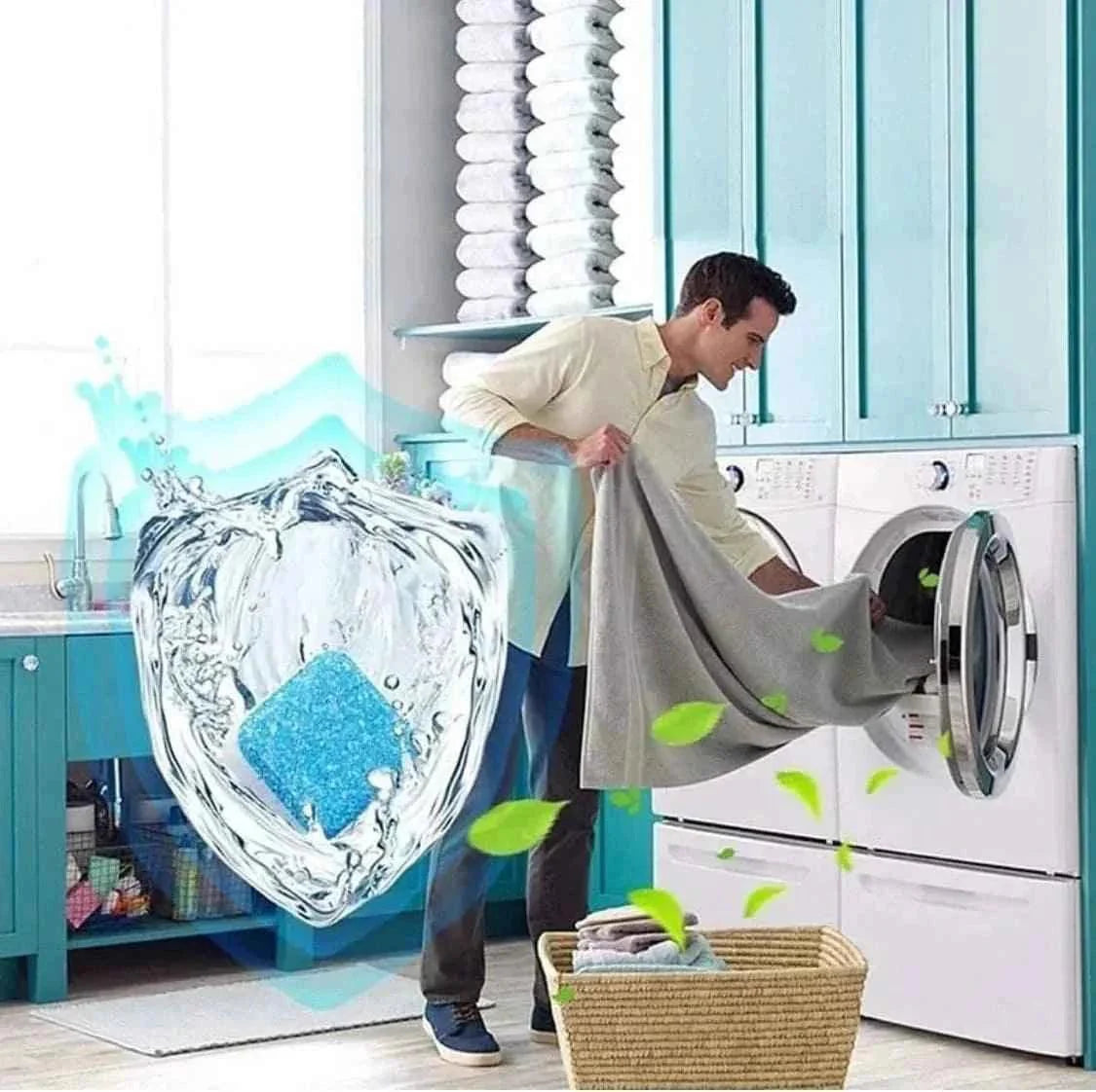 Washing Machine Cleaner 12 Pack - Deep Clean, Remove Odors, Enhance Performance