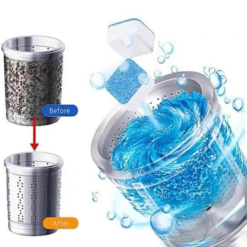 Washing Machine Cleaner 12 Pack - Deep Clean, Remove Odors, Enhance Performance