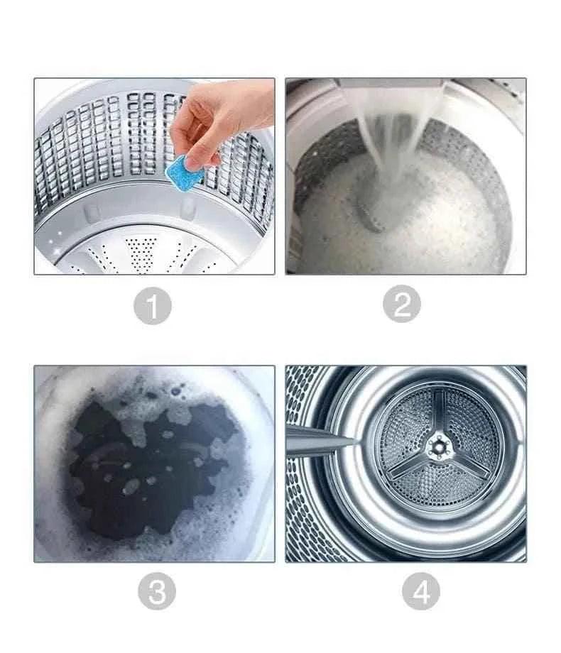 Washing Machine Cleaner 12 Pack - Deep Clean, Remove Odors, Enhance Performance