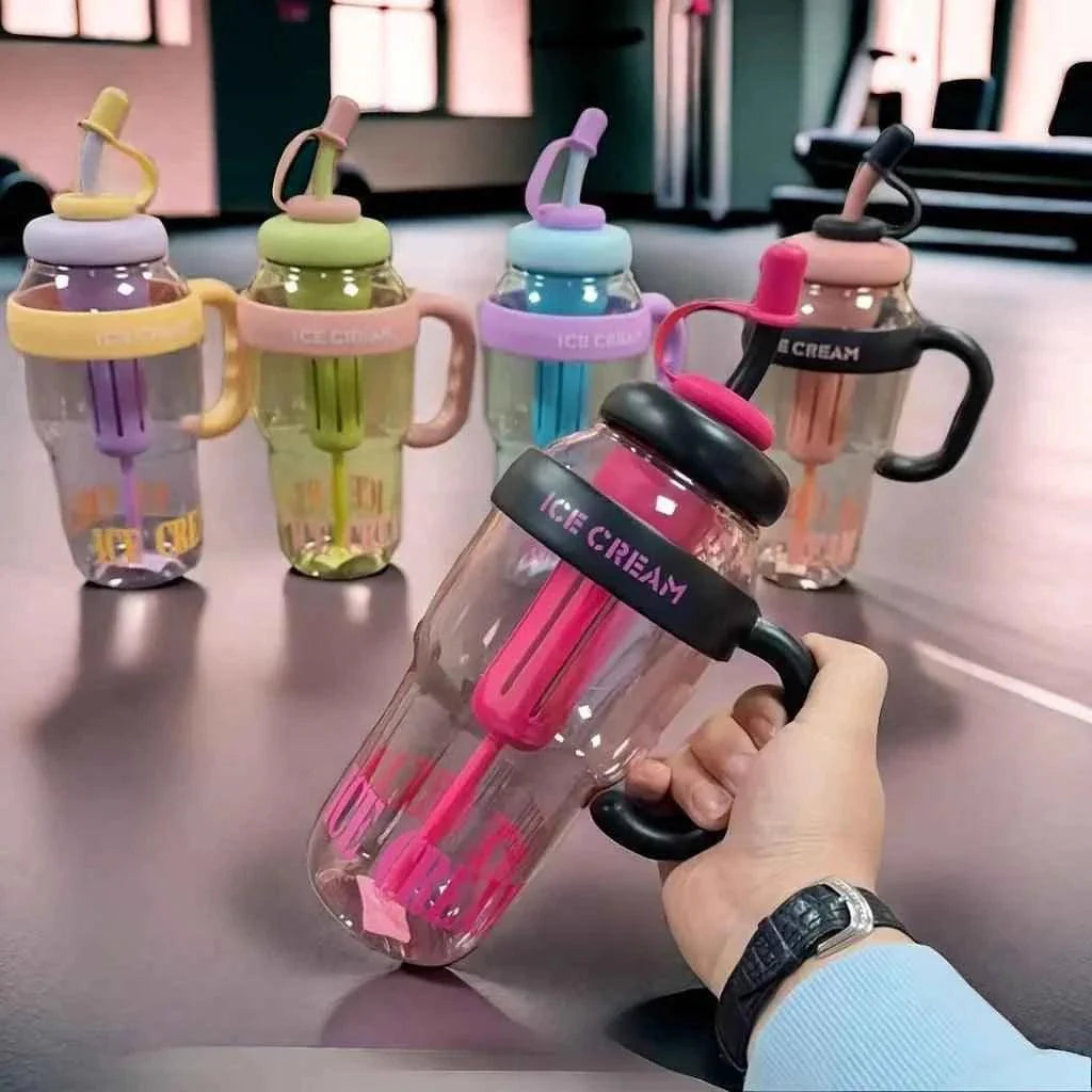 1200 ML Large Capacity Water Bottle with Straw - Ideal Hydration Solution
