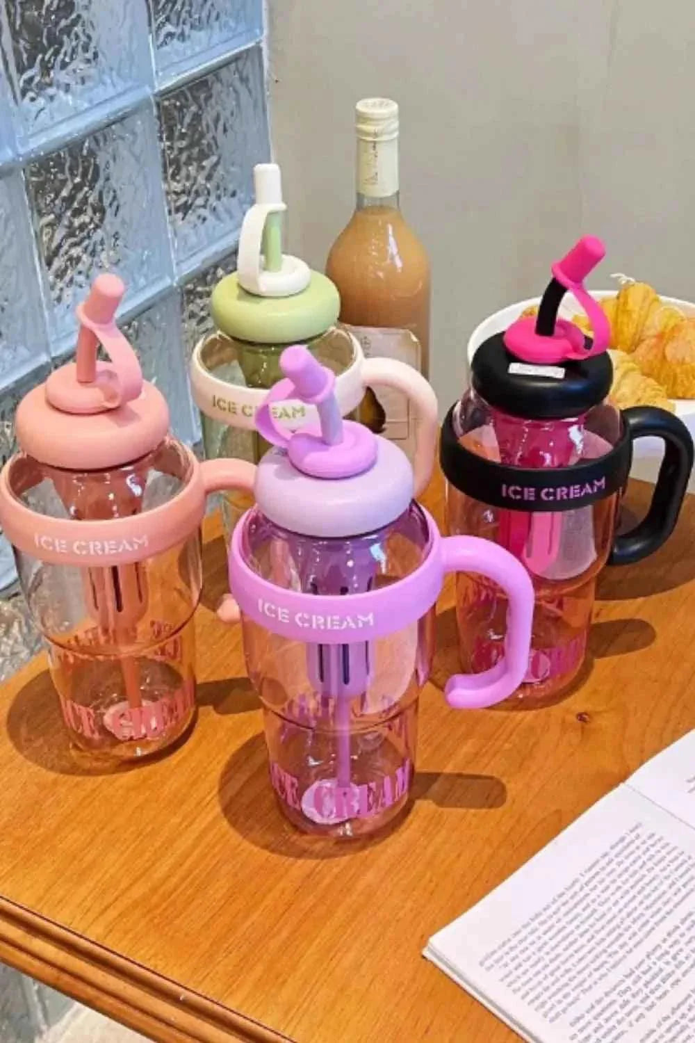 1200 ML Large Capacity Water Bottle with Straw - Ideal Hydration Solution