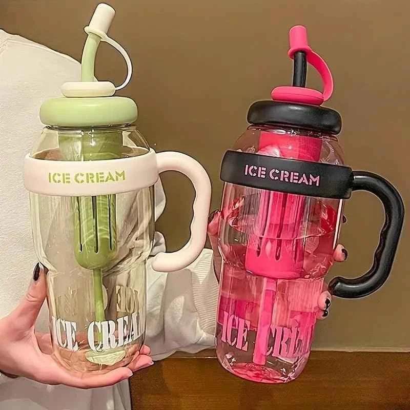 1200 ML Large Capacity Water Bottle with Straw - Ideal Hydration Solution