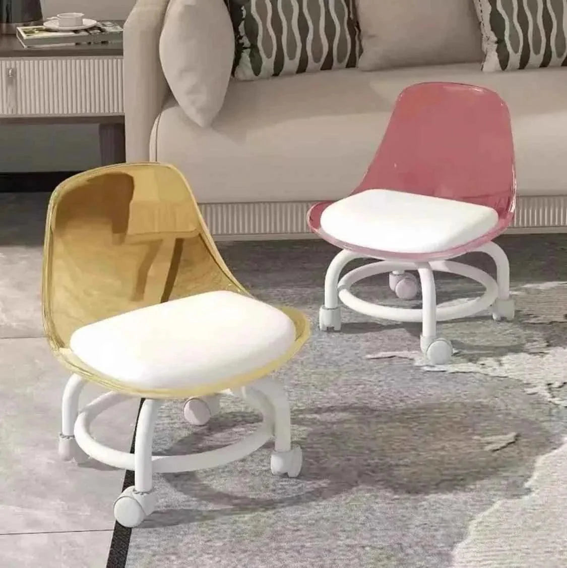 Acrylic 360 Moving Chair - Transparent 360° Rotating Chair for Modern Interiors