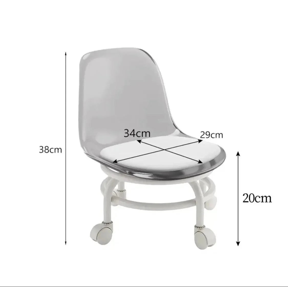 Acrylic 360 Moving Chair - Transparent 360° Rotating Chair for Modern Interiors