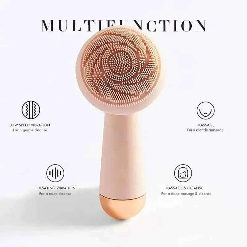 Rechargeable Silicone Facial Cleansing Brush for Deep Cleaning