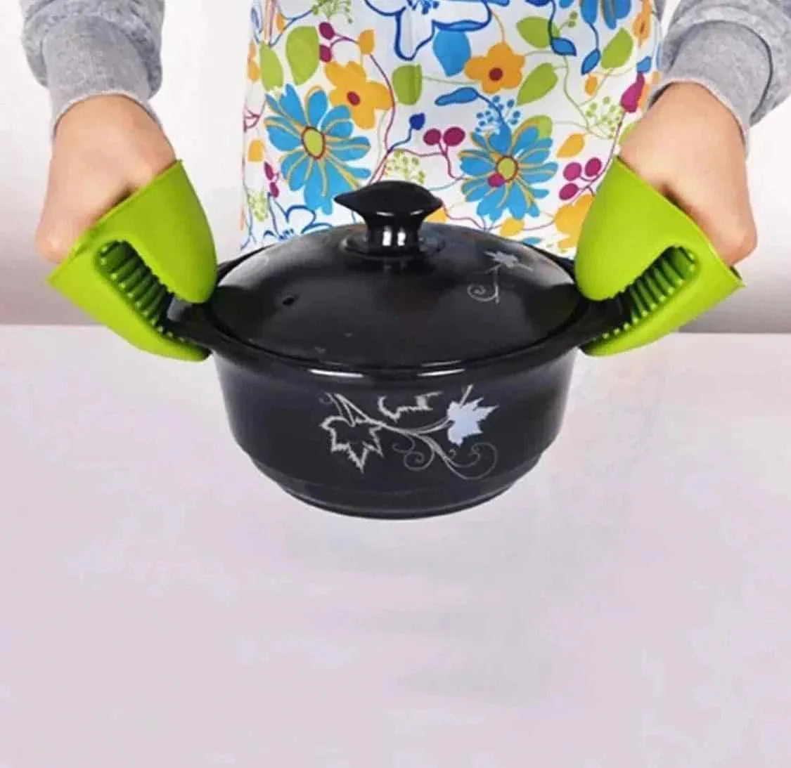 Silicone Heat Resistant Gloves with Non-Stick Clips