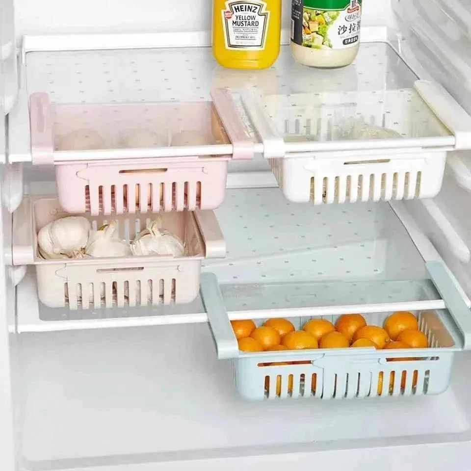 Stretchable Fridge Basket for Organized Storage and Freshness
