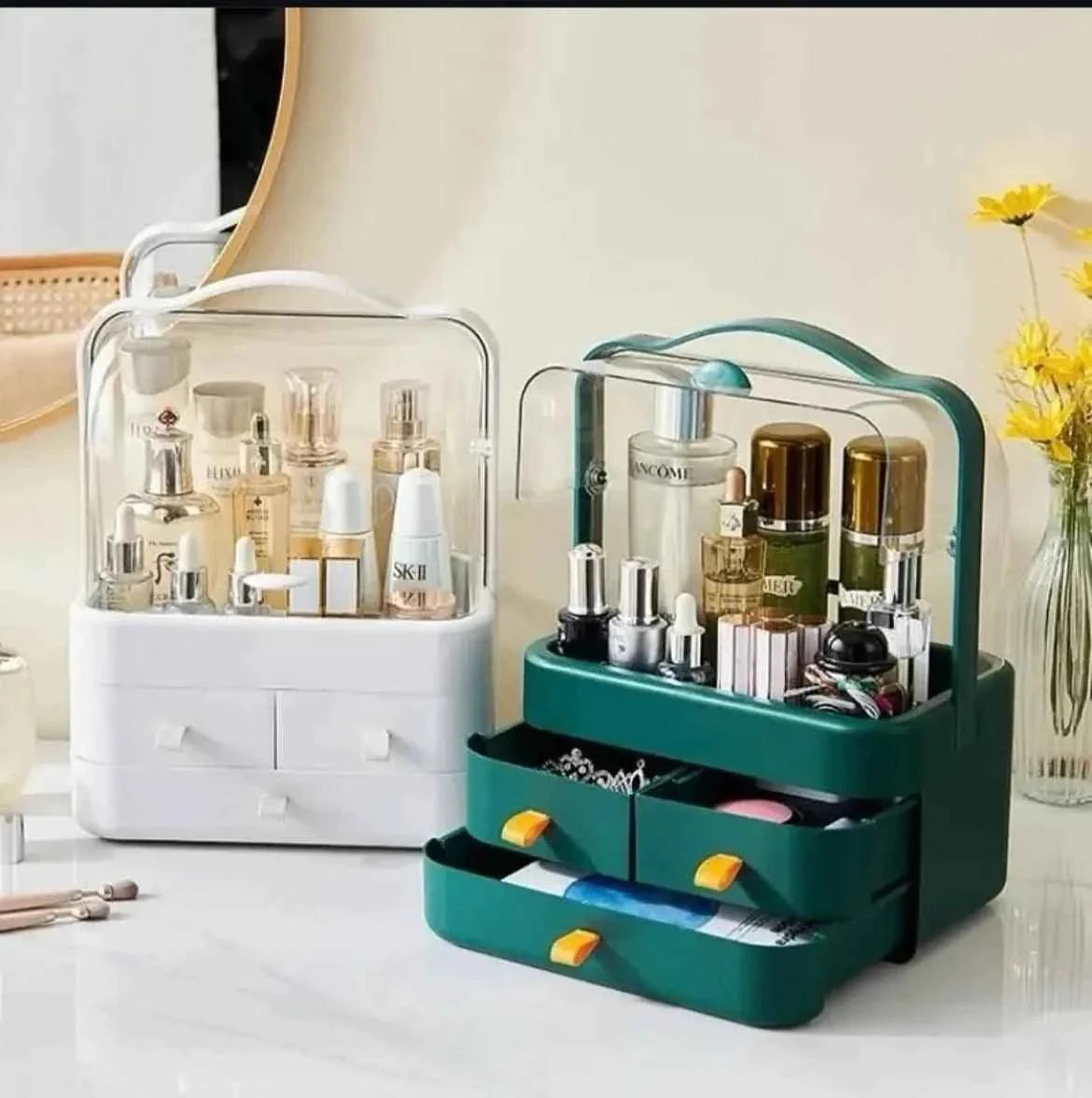 Acrylic Cosmetic Organizer: Double Sided Makeup Organizer for Efficient Storage