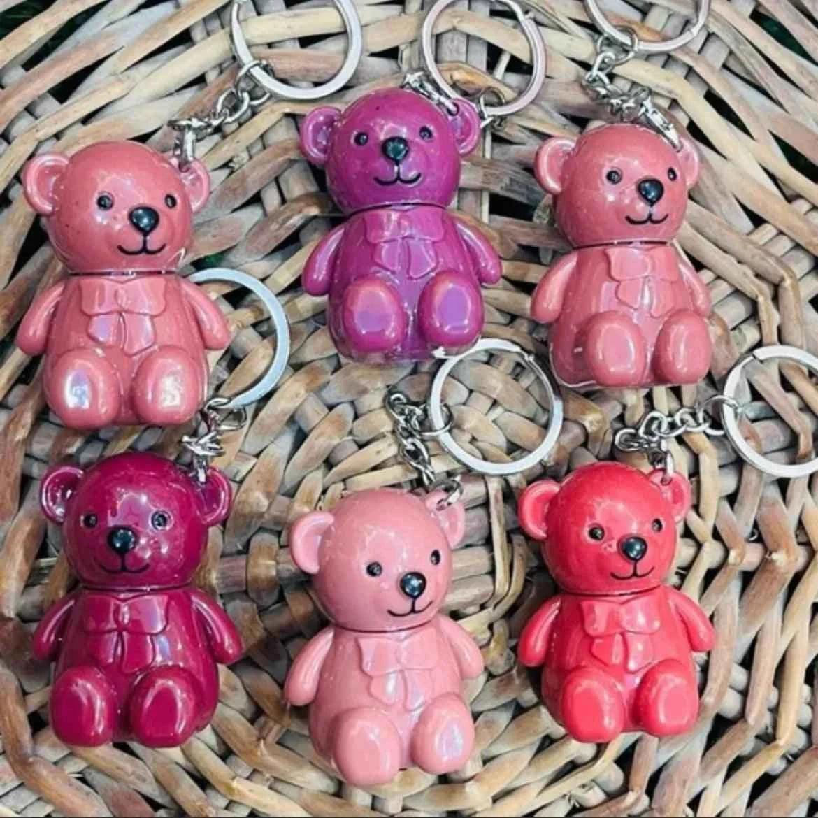 6pcs Korean Bear Lipgloss Set - Cute Hydrating Lip Tint for Luscious Lips