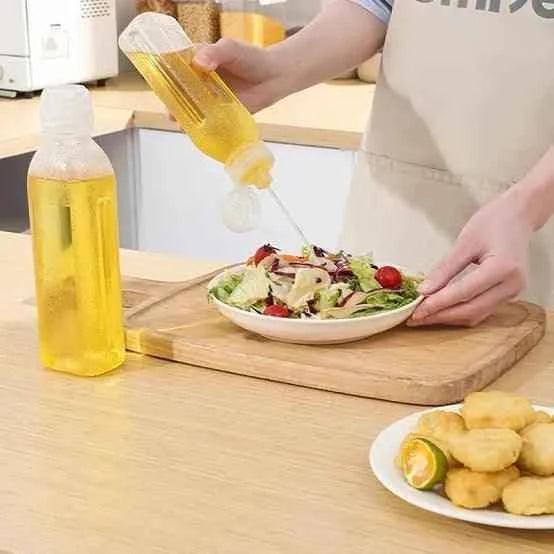 500ML Transparent Oil Bottle - Durable and Refillable Plastic Container