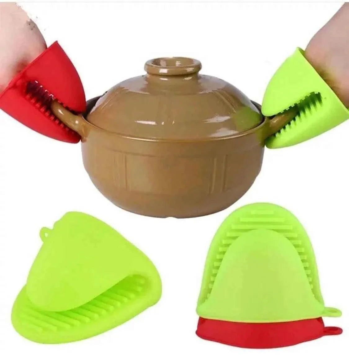 Silicone Heat Resistant Gloves with Non-Stick Clips