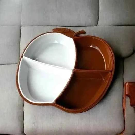 Apple Shape Plastic Tray for Stylish Serving and Organization