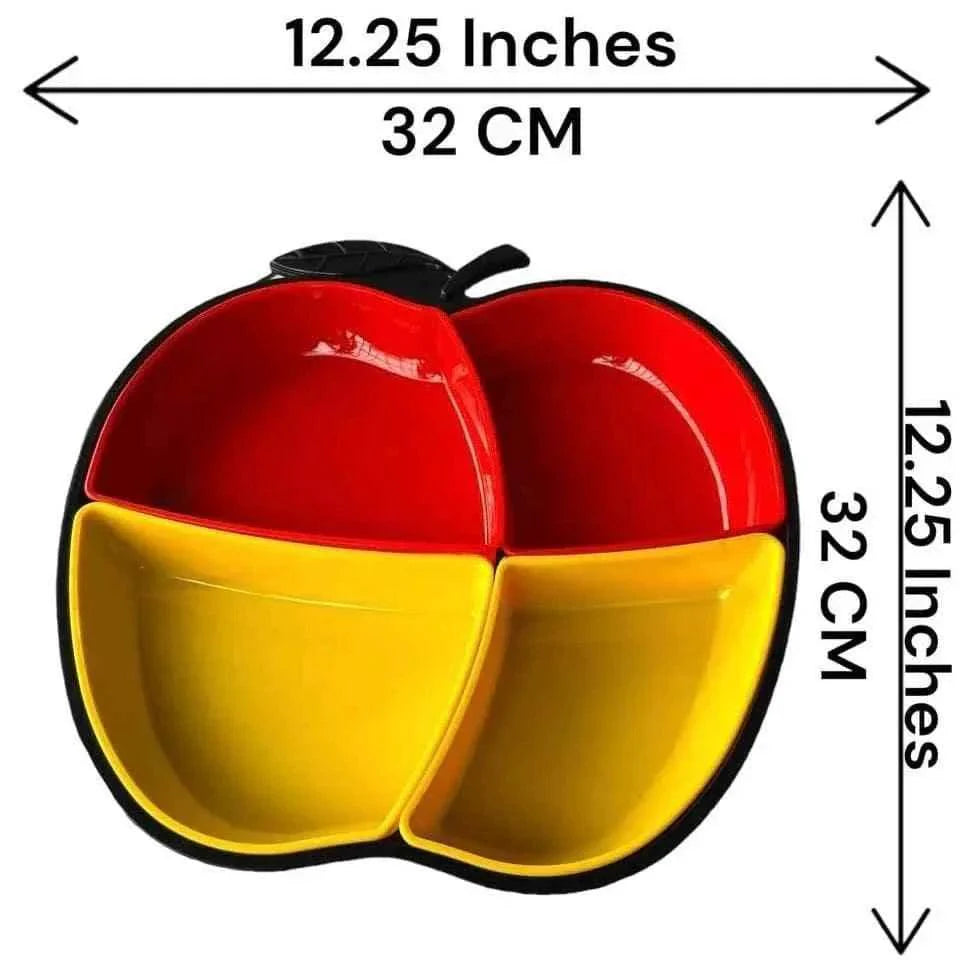 Apple Shape Plastic Tray for Stylish Serving and Organization
