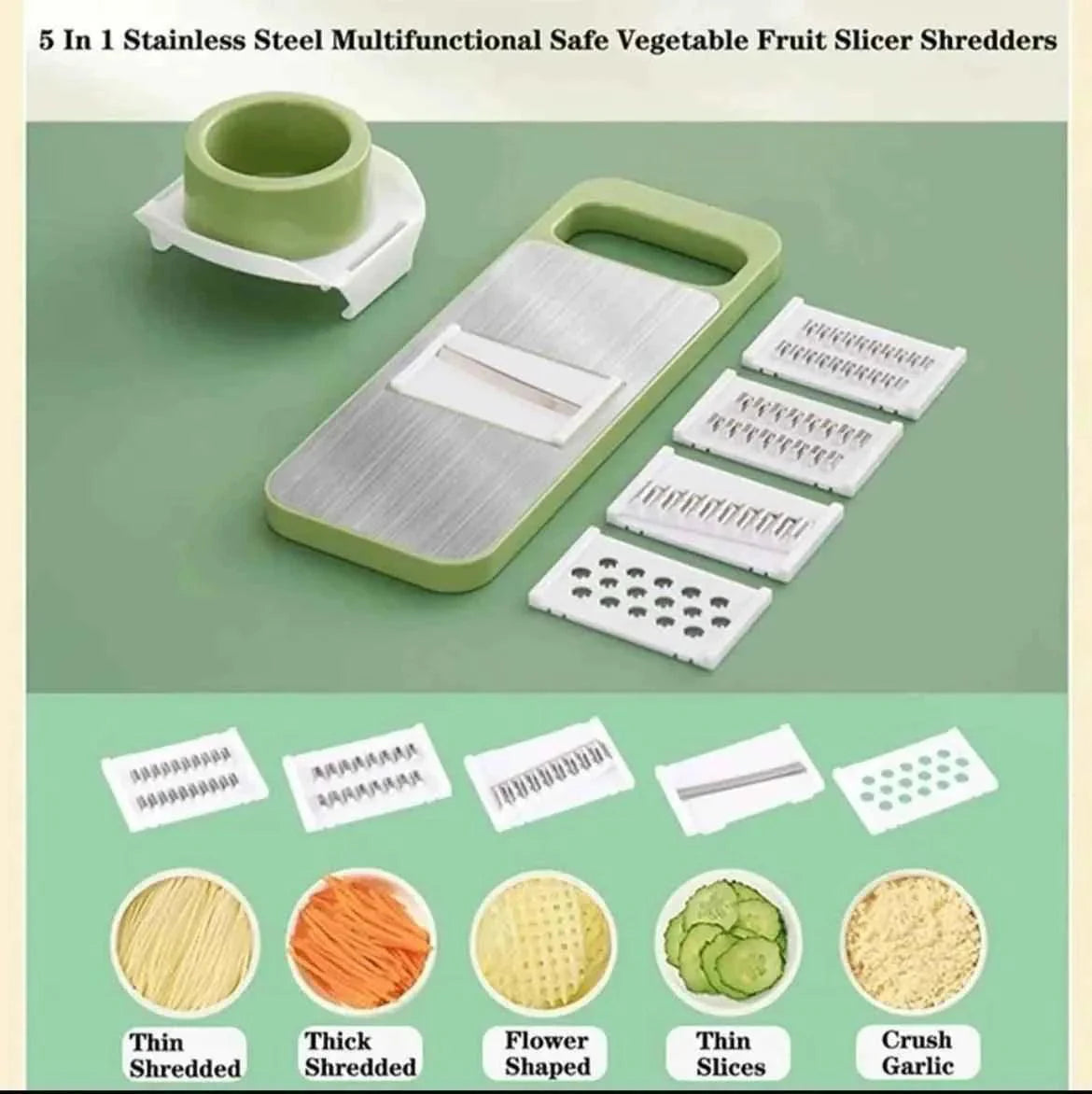 5in1 Vegetable Cutter Multifunctional grater and cutter,