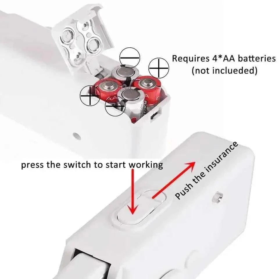 Portable Mini Sewing Machine for Easy Handheld Stitching and Repairs