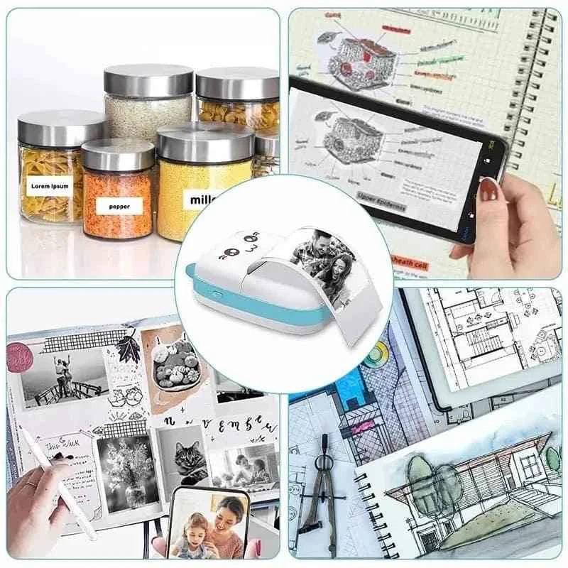 Pocket Wireless Mini Bluetooth Photo Printer - Portable Photo Printer for On-the-Go Printing