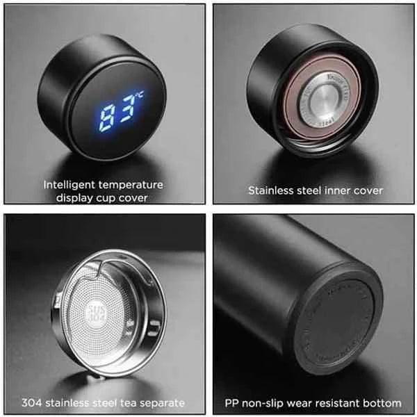 500ML LED Temperature Display Water Bottle - Stainless Steel Insulated Flask