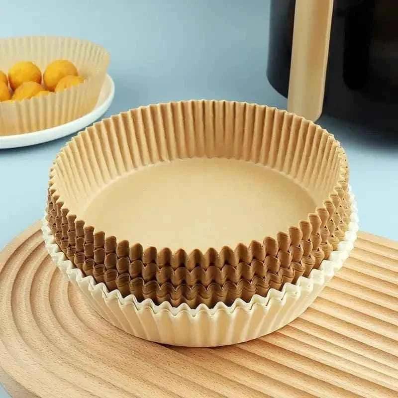 50-Pack Air Fryer Liners - Non-Stick Parchment Paper for Healthy Cooking, Oil-Proof and Perfect for Air Frying