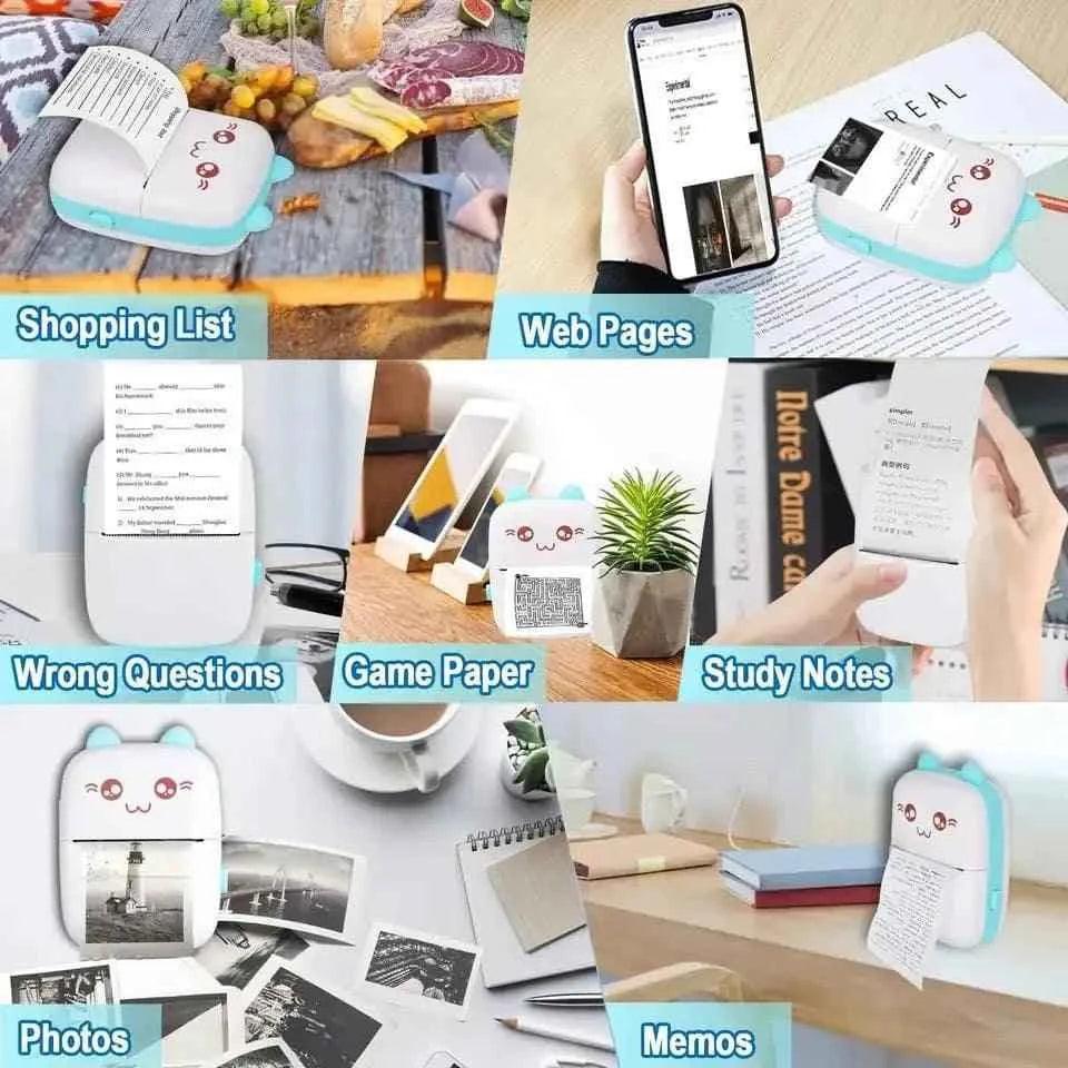 Pocket Wireless Mini Bluetooth Photo Printer - Portable Photo Printer for On-the-Go Printing