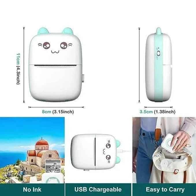 Pocket Wireless Mini Bluetooth Photo Printer - Portable Photo Printer for On-the-Go Printing