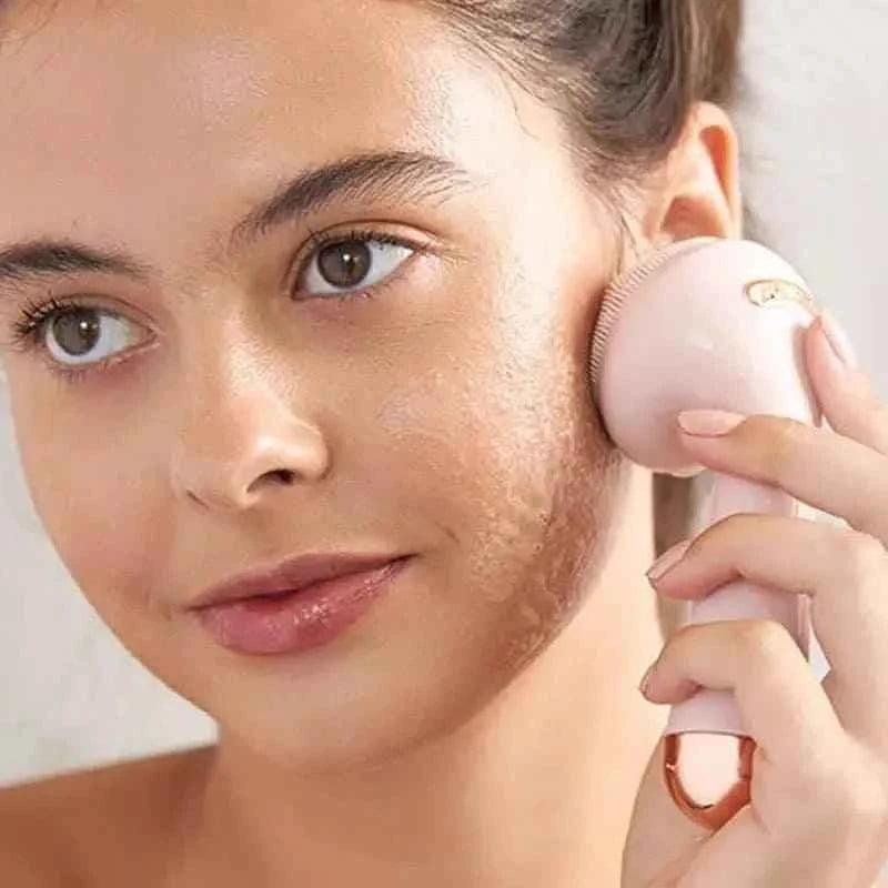 Rechargeable Silicone Facial Cleansing Brush for Deep Cleaning