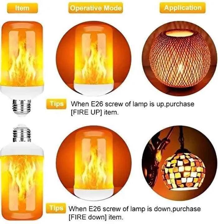 New LED Flame Effect Bulb E27 for Realistic Flame Simulation