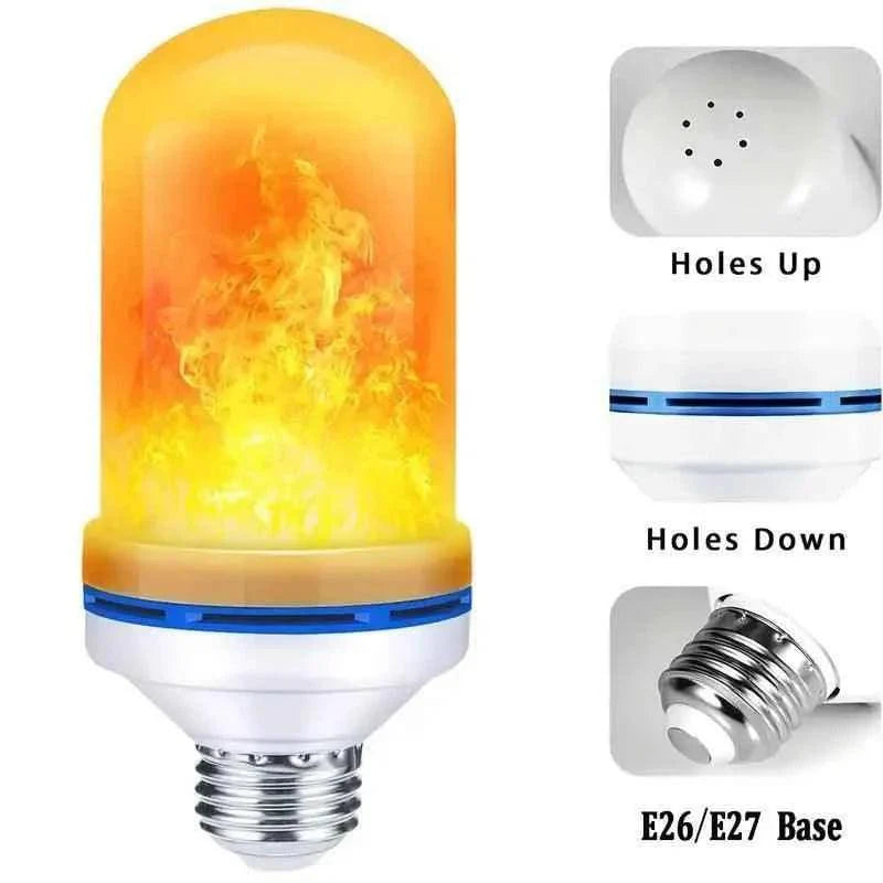 New LED Flame Effect Bulb E27 for Realistic Flame Simulation