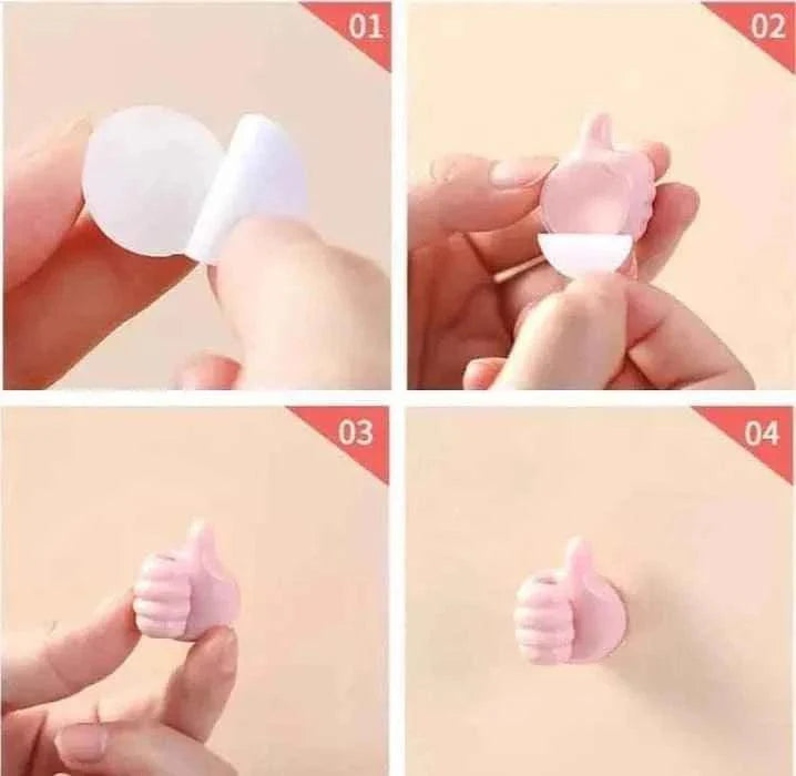 Silicone Wall Clips - 10 Pieces Multifunctional Hand Wall Clips