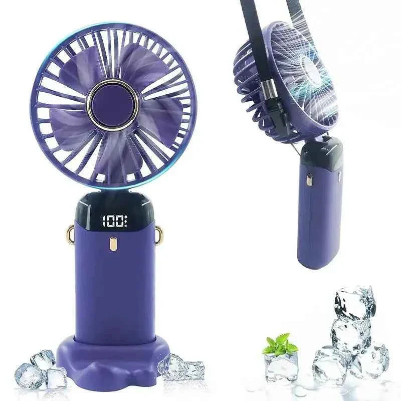 Foldable USB Table Fan with LED Display