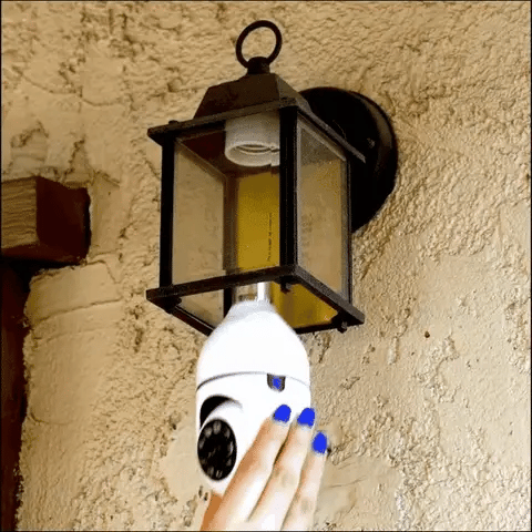 Bulb Camera 1080p Wifi 360 Degree Panoramic Night Vision / Home Security Full Hd Cctv Camera