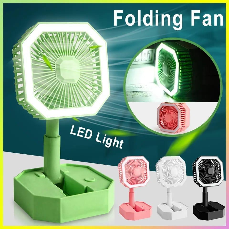 USB Rechargeable Mini Fan with LED Light