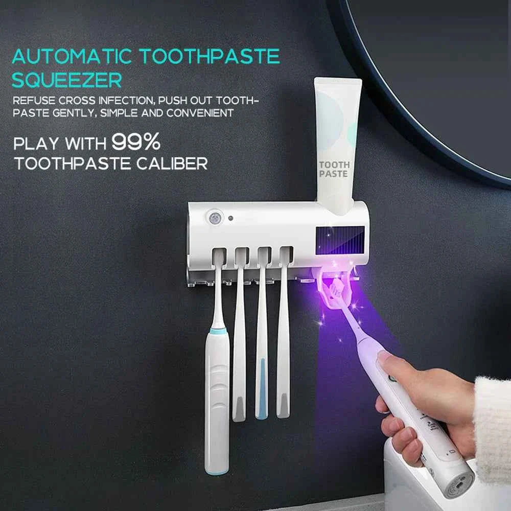 Wall-Mounted Toothbrush Organizer with Smart Design