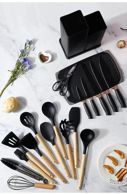 19Pcs Silicone Kitchen Utensils Set for Cooking and Baking