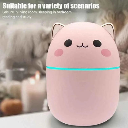 200ml Cat Humidifier - Adorable Cute Cat Design for Home and Office