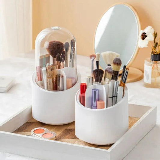 360° Rotatable Makeup Brush Holder for Easy Access and Storage